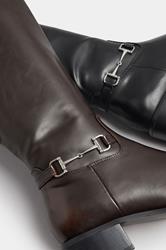 LTS Brown Metal Trim Knee High Riding Boots | Long Tall Sally 6