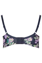YOURS 2 PACK Plus Size Black & Purple Floral Underwired Bras | Yours Clothing 4