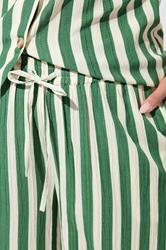 LIMITED COLLECTION Plus Size Green & White Stripe Trousers | Yours Clothing  4