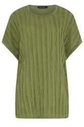 EVANS Curve Green Textured Front Top