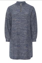 YOURS Plus Size Blue Soft Touch Zip Jumper Dress | Yours Clothing 5