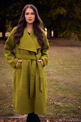 EVANS Plus Size Green Waterfall Coat | Evans 3