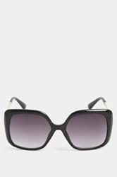 Black Square Oversized Sunglasses | Yours Clothing 3