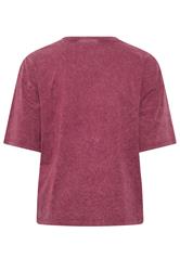 LIMITED COLLECTION Plus Size Red Acid Wash Seam Detail Top | Yours Clothing 2
