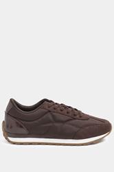 Burgundy Red Quilted Trainers In Wide E Fit | Yours Clothing 2