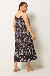 YOURS Plus Size Brown Tiered Maxi Dress | Yours Clothing 2