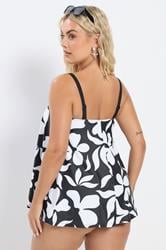 YOURS Plus Size Black Floral Print Tankini Top | Yours Clothing 4