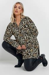 YOURS Plus Size Black Zebra Print Shirt | Yours Clothing 1
