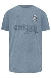 BadRhino Big & Tall Blue Acid Wash Shelby Graphic T-Shirt