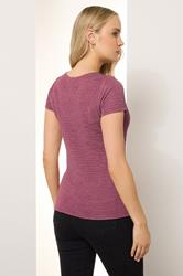 LTS Tall Blush Pink Textured Slash Neck Top | Long Tall Sally 3