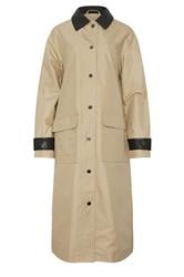 LTS Tall Stone Brown Cotton Longline Car Coat | Long Tall Sally 6