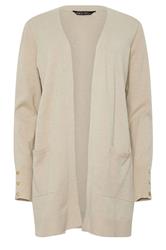M&Co Camel Brown Button Detail Midi Cardigan