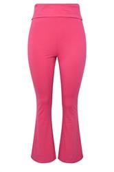 LIMITED COLLECTION Plus Size Hot Pink Fold Over Kick Flare Leggings | Yours Clothing 5