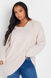 YOURS Plus Size Pink Soft Touch Hoodie | Yours Clothing 3