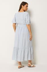 YOURS Plus Size Blue Stripe Maxi Dress | Yours Clothing 2