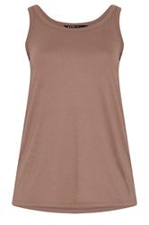 YOURS Curve Brown Basic Core Vest Top