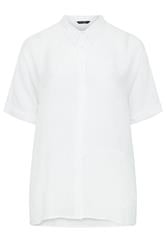 EVANS Plus Size White Button Through Shirt | Evans 5