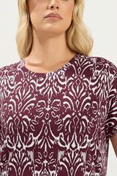 YOURS Plus Size Red Ikat T-Shirt | Yours Clothing 5
