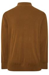 BadRhino Big & Tall Monks Robe Brown Milano Quarter Zip Jumper | BadRhino 2