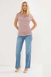 STAR Pink Shimmer Draped Top | StarByJM 1