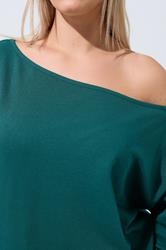 LIMITED COLLECTION Plus Size Forest Green Wide Neckline Sweatshirt | Yours Clothing 4