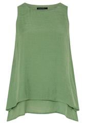 EVANS Curve Khaki Green Double Layer Vest Top
