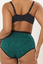 YOURSET 5 PACK Plus Size Teal Green Animal Print Full Briefs | Yours Clothing 5