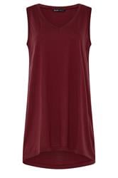 YOURS Curve Red V-Neck Vest Top