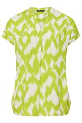 YOURS Plus Size Lime Green Abstract Notch Neck Blouse | Yours Clothing 6