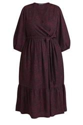 EVANS Plus Size Red Berry Floral Wrap Dress | Evans 5