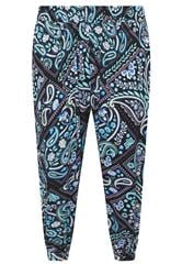 YOURS Plus Size Blue Paisley Print Harem Trousers | Yours Clothing 5