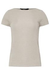 LTS Tall Ivory White Textured Slash Neck Top | Long Tall Sally 5