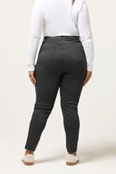 YOURS Plus Size Grey Stretch Pull On GRACE Jeggings | Yours Clothing 2
