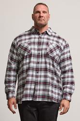 BadRhino Big & Tall Black Check Print Long Sleeve Flannel Shirt | BadRhino 3