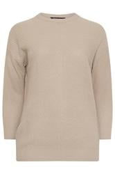 YOURS Curve Mink Brown Essential Knitted Jumper