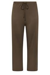 YOURS Plus Size Chocolate Brown Jersey Yoga Pants | Yours Clothing 1