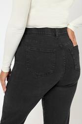 YOURS Plus Size Black Washed Boyfriend Jeans | Yours Clothing 6