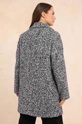 EVANS Plus Size Grey Boucle Formal Coat | Evans 5