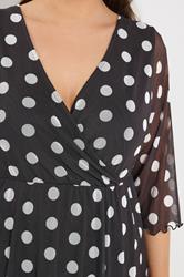 YOURS Plus Size Black Polka Dot Tunic Top| Yours Clothing 5