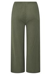 YOURS Plus Size Khaki Green Wide Leg Crinkle Trousers | Yours Clothing 6