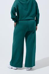 LIMITED COLLECTION Plus Size Forest Green Wide Leg Joggers | Yours Clothing 2