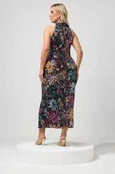 YOURS LONDON Plus Size Orange & Pink Floral Sequin Maxi Dress | Yours Clothing 2