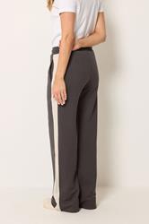 LTS Tall Women's Chocolate Brown Side Stripe Wide Leg Joggers | Long Tall Sally 2
