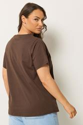 YOURS Plus Size Brown 'Aloha Hawaii' Graphic T-Shirt | Yours Clothing 2