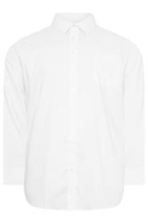 D555 Big & Tall White Long Sleeve Non Iron Stretch Shirt