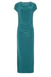 LTS Tall Teal Blue Cowl Neck Maxi Dress