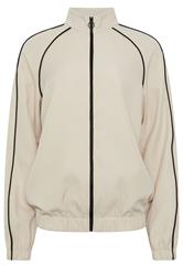 LTS Tall Women's Ivory White Piped Zip Through Jacket | Long Tall Sally 5