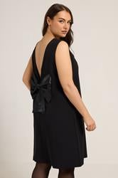 YOURS Plus Size Black Bow Back Shift Dress | Yours Clothing 5