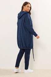 YOURS Plus Size Navy Blue Ribbed Soft Touch Cardigan | Yours Clothing 2