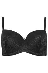 YOURS 2 PACK Black & Blue Animal Print T-Shirt Bras | Yours Clothing 10